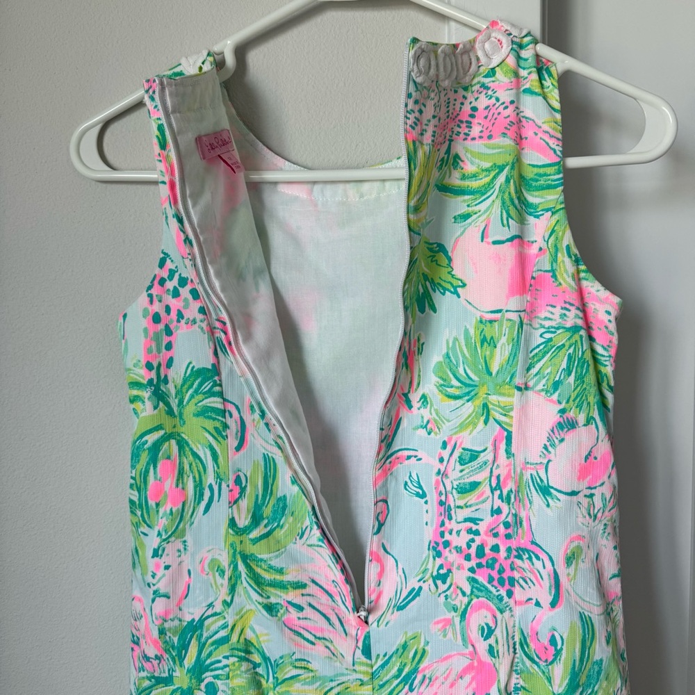Lilly Pulitzer Mini Mila Shift Dress in Seasalt Blue on Parade Girls’ Size 12 - Picture 11 of 13